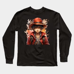 Reimagined Monkey D. Luffy from One Piece Long Sleeve T-Shirt